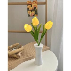 GOLDEN TULIP FLOWERS WITH LIGHT